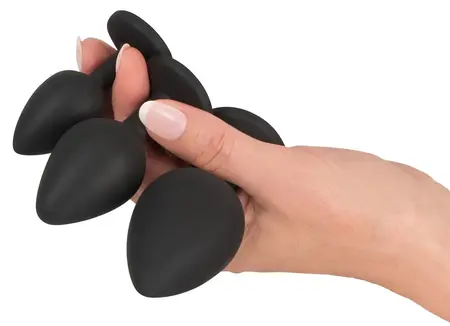 Black Velvets Anal Kit - Silicone Set with Douche and Decorative Plugs
