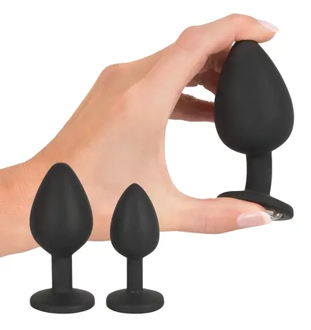 Black Velvets Anal Kit - Silicone Set with Douche and Decorative Plugs