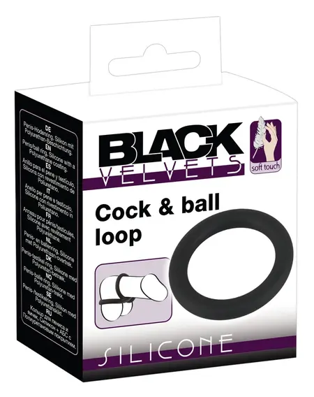 You2Toys Silicone Dual Support Loop Flexible 5 cm Black Ring