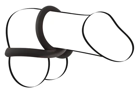 You2Toys Silicone Dual Support Loop Flexible 5 cm Black Ring