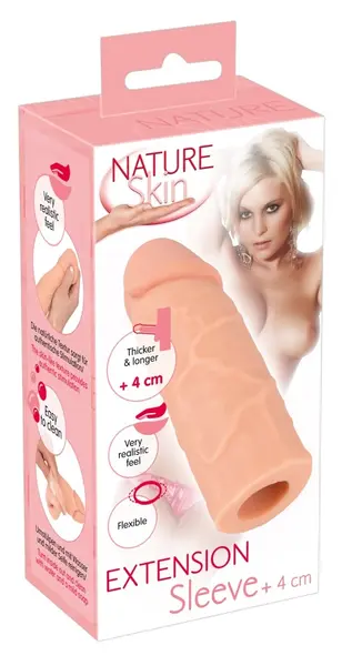 Nature Skin Extension Sleeve 4cm TPR Anatomical Support 15.5cm