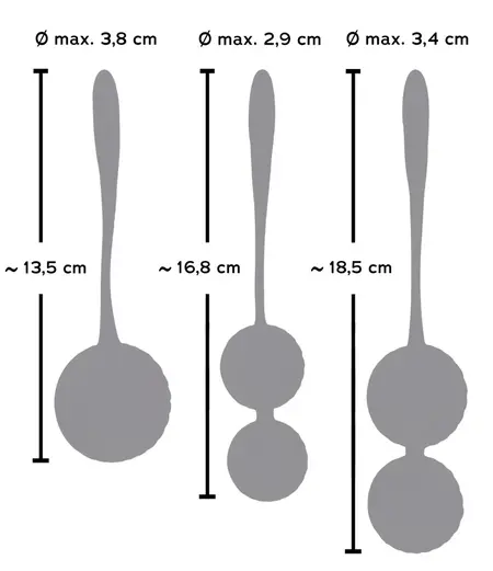 Sweet Smile Kegel Training Set 3-Piece Silicone Pelvic Floor Balls