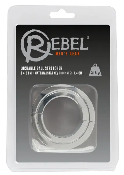Rebel Lockable Metal Ball Stretcher - Adjustable, 3.8 cm Inner Diameter