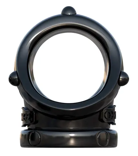 Pipedream Rock Hard Dual Support Ring, Soft TPR, Black, 7 cm