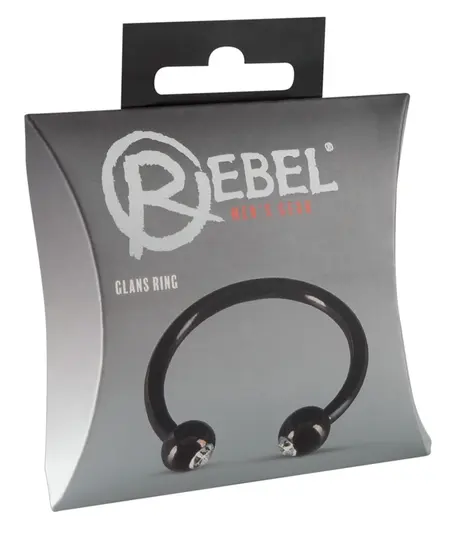 Rebel Stainless Steel Glans Ring with Decorative Balls 2.8 cm
