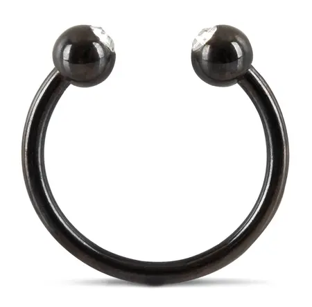 Rebel Stainless Steel Glans Ring with Decorative Balls 2.8 cm