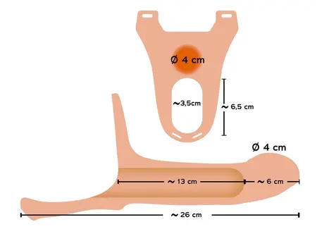 You2Toys Silicone Extension System +6cm, Adjustable Harness, Large Size