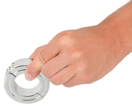 Rebel Lockable Metal Ball Stretcher 3.8 cm Adjustable Ring