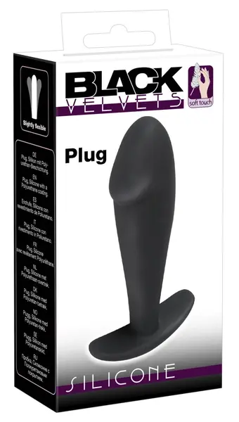 Bad Kitty Small Silicone Plug Black 10 cm Ergonomic Design
