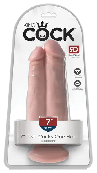 Kink by Doc Johnson KC7 Dual Shaft Intimate Model Light 20 cm PVC