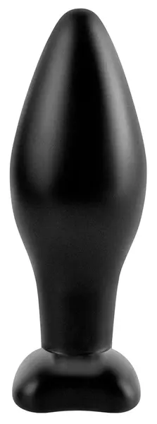 Blush Novelties Luxe Medium Silicone Plug Black 12cm Ergonomic Base