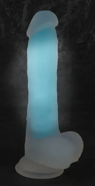 You2Toys Glow in the Dark Intimate Silicone Device 20.5cm Turquoise
