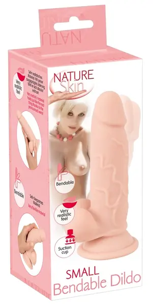 Nature Skin Flexible Model 17cm with Suction Cup, TPE, Beige