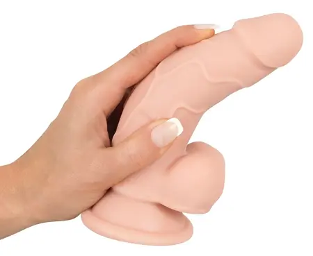 Nature Skin Flexible Model 17cm with Suction Cup, TPE, Beige