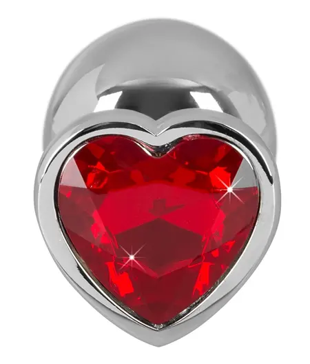 You2Toys Diamond Plug Large - Aluminium, Heart-Shaped Gem, 9.4 cm