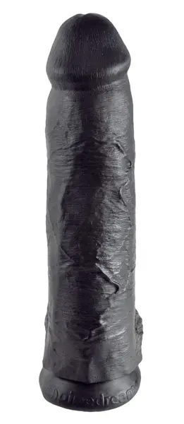 King Cock Model 12'' Black - Anatomical System with Suction Base
