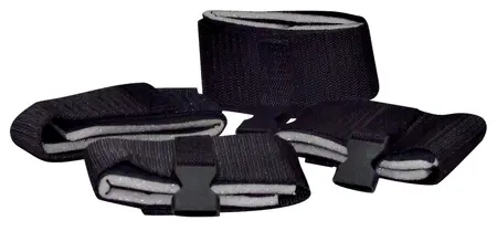 Bad Kitty Adjustable Bed Restraint System Set of 4 - Black, Foam Padded