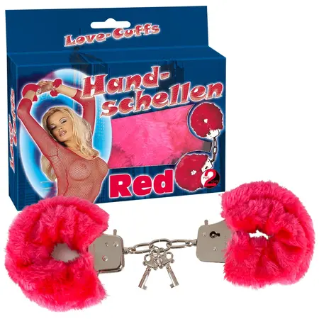 You2Toys Love Cuffs Red - Plush-Covered Restraint Handcuffs