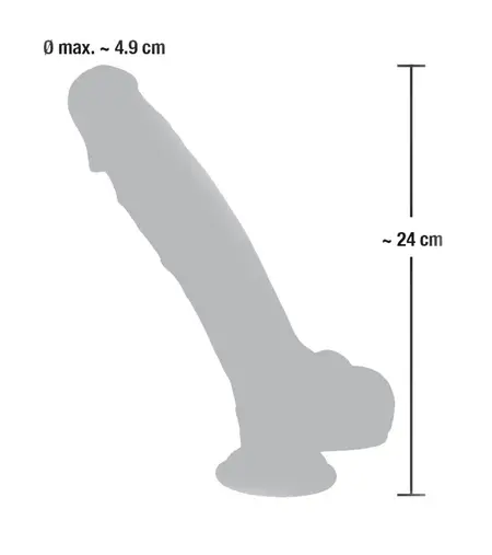 You2Toys Medical Silicone Model 24 cm with Suction Base, Skin Tone