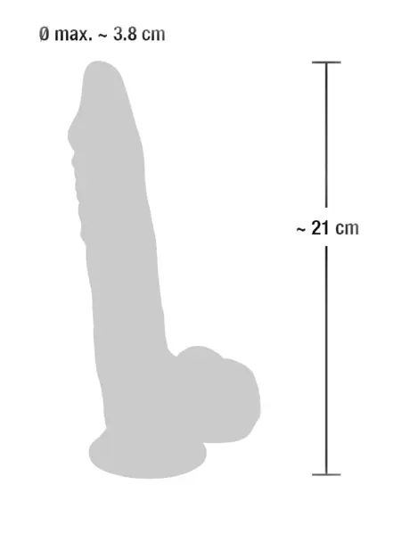 You2Toys Liquid Silicone Model 21 cm with Suction Cup, Skin Tone