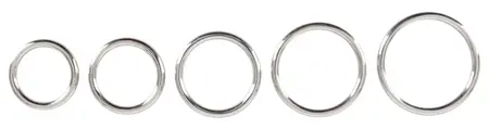 Bad Kitty Professional 5-Piece Metal Ring Set - Polished Carbon Steel
