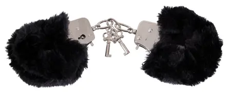 You2Toys Love Cuffs Black - Steel Handcuffs with Plush Covering