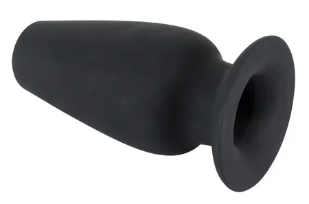 You2Toys Lust Tunnel Plug XL Black Silicone Open-Channel 13cm