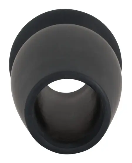 You2Toys Lust Tunnel Plug XL Black Silicone Open-Channel 13cm