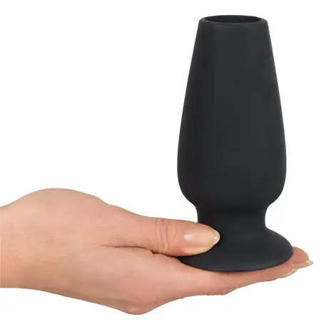 You2Toys Lust Tunnel Plug XL Black Silicone Open-Channel 13cm