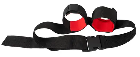 ZADO Hip Restraint Belt with Adjustable Padded Cuffs, Black Polyamide