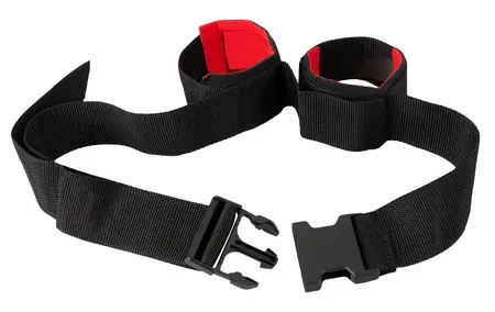 ZADO Hip Restraint Belt with Adjustable Padded Cuffs, Black Polyamide