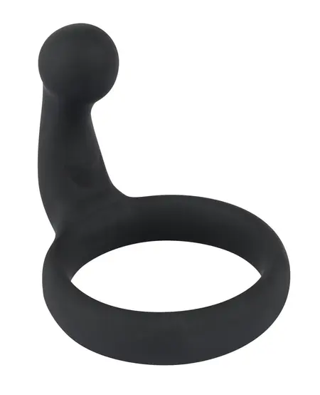 Black Velvets Silicone Support Ring with Perineal Stimulator 6.2cm