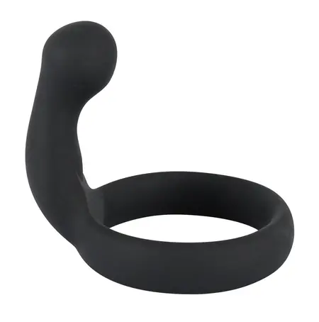 Black Velvets Silicone Support Ring with Perineal Stimulator 6.2cm