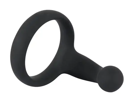 Black Velvets Silicone Support Ring with Perineal Stimulator 6.2cm