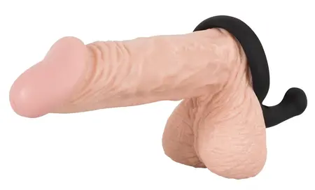 Black Velvets Silicone Support Ring with Perineal Stimulator 6.2cm