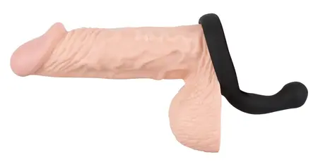 Black Velvets Silicone Support Ring with Perineal Stimulator 6.2cm