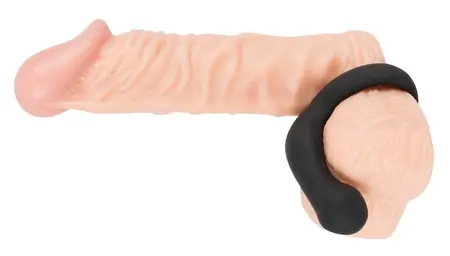Black Velvets Silicone Support Ring with Perineal Stimulator 6.2cm