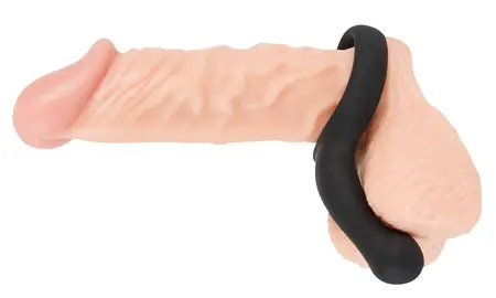 Black Velvets Silicone Support Ring with Perineal Stimulator 6.2cm
