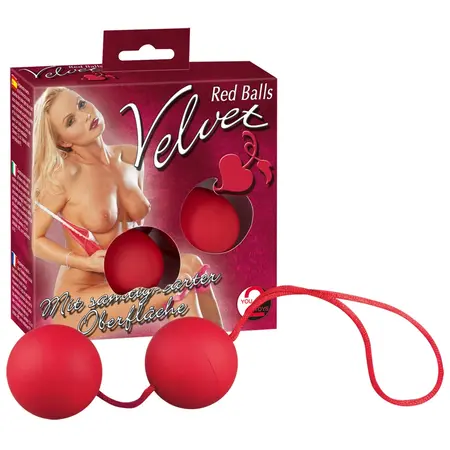 You2Toys Velvet Red Duo Training Balls 3.5 cm for Beginners 56g