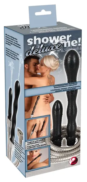 You2Toys Shower Me Deluxe Intimate Shower Set with 2 Attachments, 138 cm Hose
