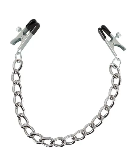 Bad Kitty Adjustable Chain System with Metal Clamps 43.5 cm Silver