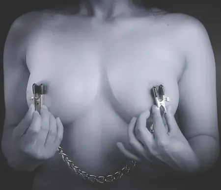 Bad Kitty Adjustable Chain System with Metal Clamps 43.5 cm Silver