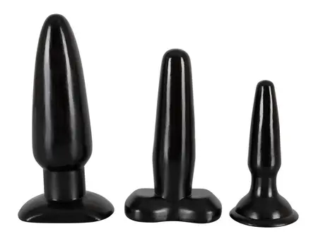 You2Toys Liquorice Dip Black Plug Set Flexible PVC 3 Sizes