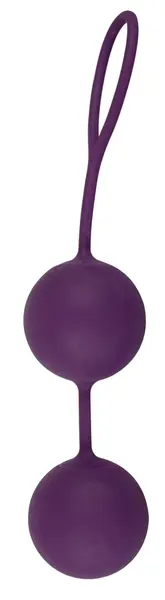 Sweet Smile XXL Weighted Silicone Duo Balls, 21.5 cm, Purple