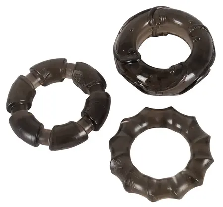 You2Toys Stretchy Silicone Rings Smoke Set of 3 - Flexible TPE Design