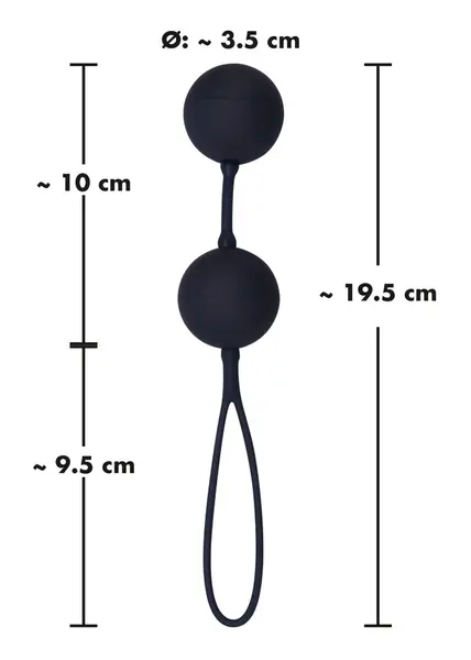 You2Toys The Perfect Balls - Silicone Pelvic Exercise Duo, 54g, Black