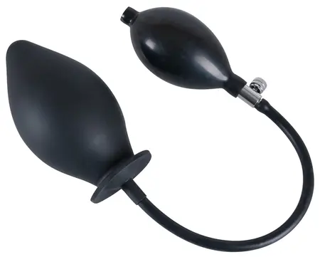 You2Toys Black Inflatable Anal Plug Silicone 11.5 cm Adjustable Size