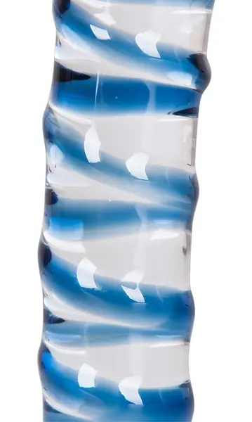 Arts Clair Bleu Glass Model Intimate Curved Spiral 18cm with Base