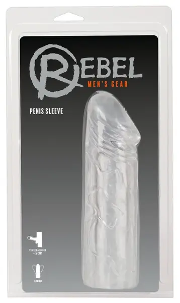Rebel Mega Extension Transparent Enhancement Sleeve 19 cm TPE