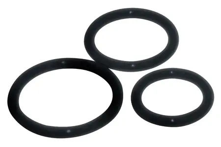 You2Toys Sexy Circles Black Silicone Ring Set - 3 Sizes, Flexible